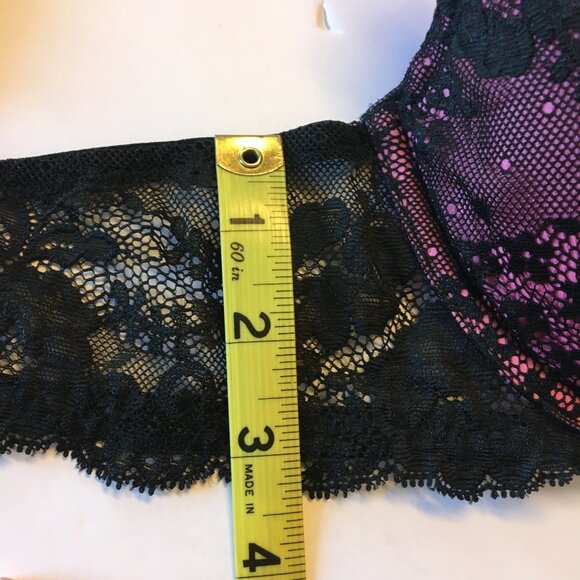 Victoria's Secret Dream Angels Demi Bra Black & Pink Size 36C - Picture 9 of 11